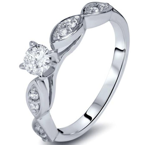 Zlatý prsten s diamanty Ellah