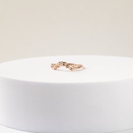 Vykrojený prsten ve tvaru větvičky s diamanty Aiden