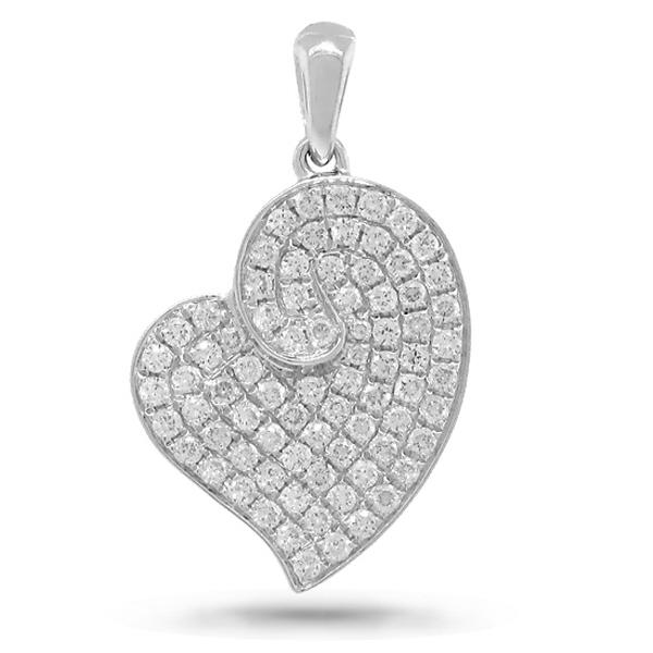  Zlatý přívěsek srdce s diamanty 2041