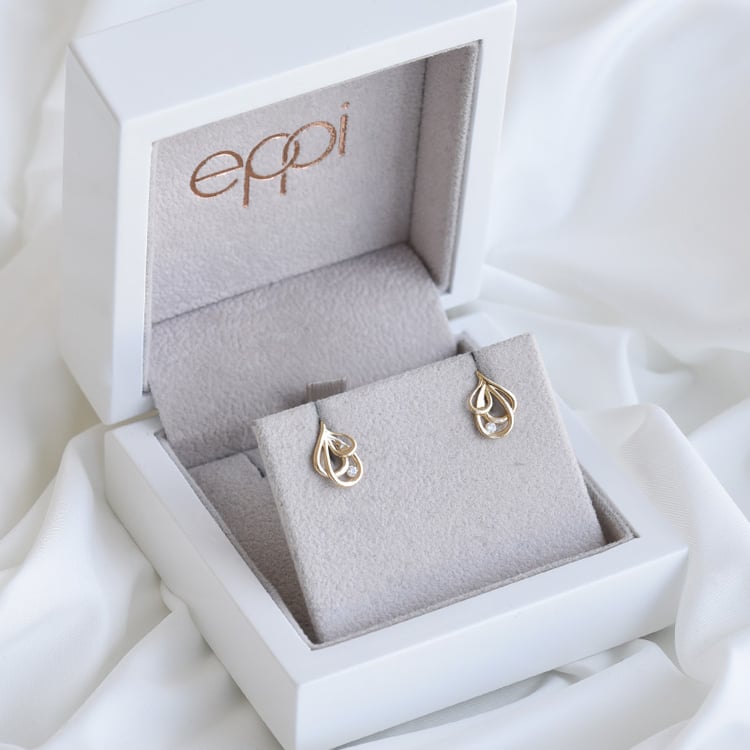 Zlaté náušnice s diamanty 81613