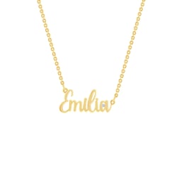 Zlatý náhrdelník se jménem a diamantem Dovev