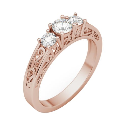 Vintage zásnubní prsten s lab-grown diamanty Lariah