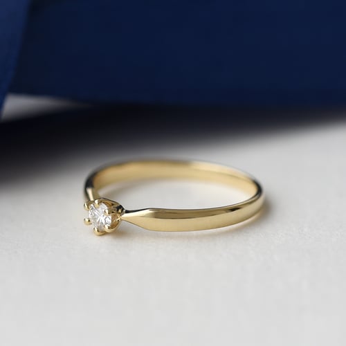 Zásnubní prsten s diamantem Delzi