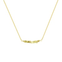 Zlatý choker se žlutými nebroušenými diamanty Inaku