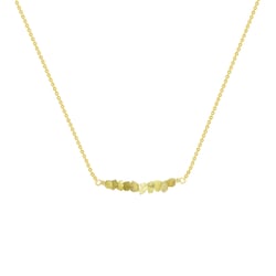 Zlatý choker se žlutými nebroušenými diamanty Inaku