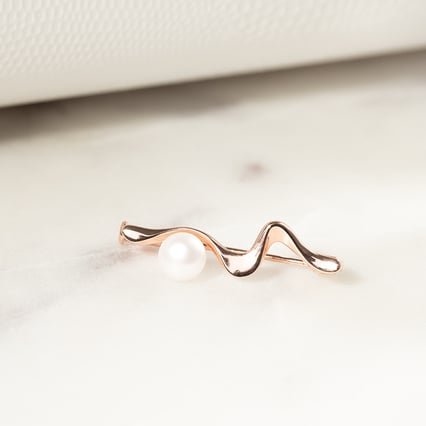 Pozlacená brož s perlou Mirabella