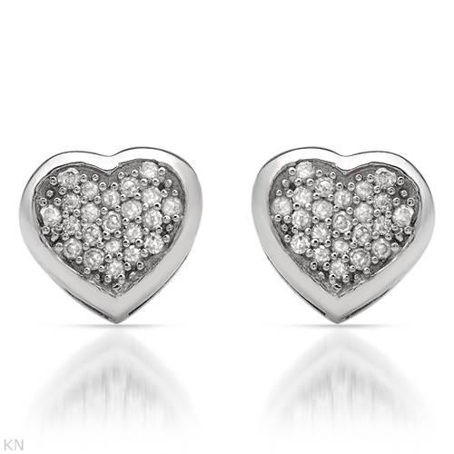 Diamantové náušnice srdce