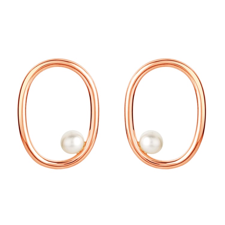 Perlové náušnice z pozlaceného stříbra Arvid