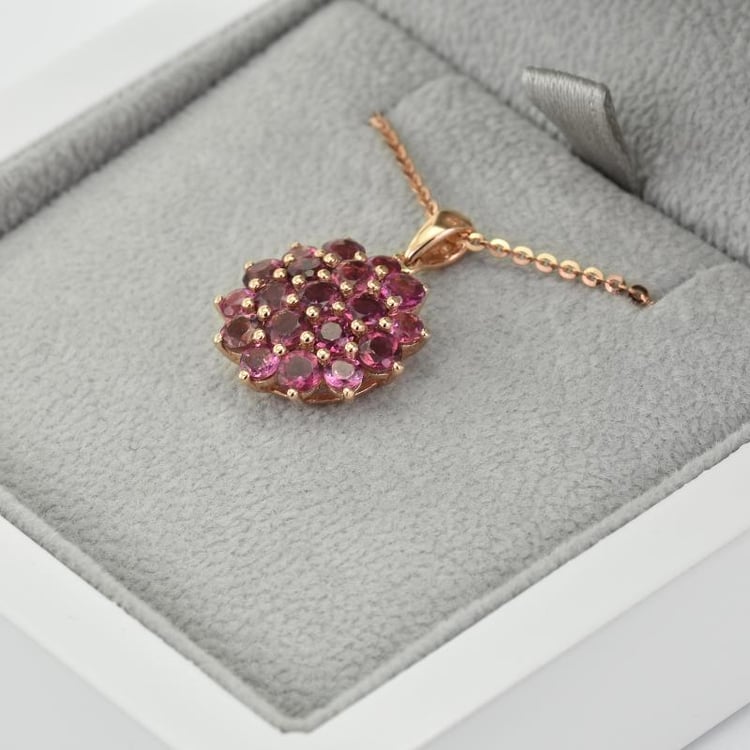 Set šperků z růžového zlata s turmalíny 4733