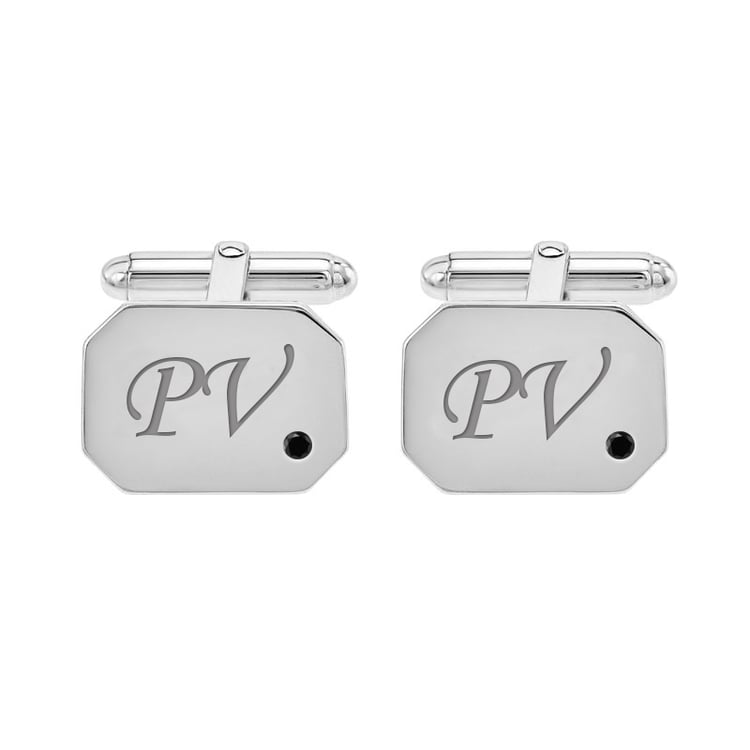 Stříbrné manžetové knoflíčky s gravírem 31611