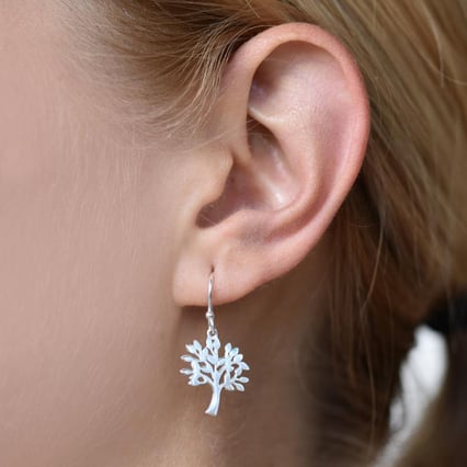Stříbrné náušnice se stromem života Kyrie