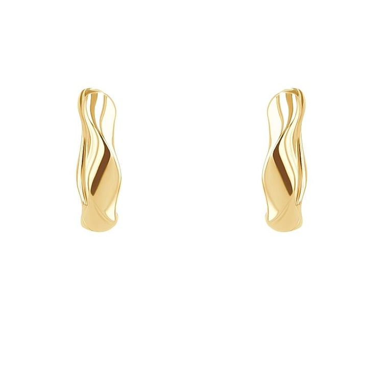 Vlnité kruhové náušnice ze stříbra Tilly 126593