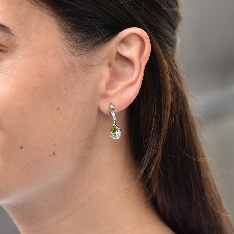 Olivínové visací náušnice Marlon 43711