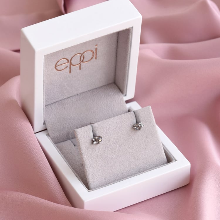 Náušnice se salt and pepper diamantem 78911