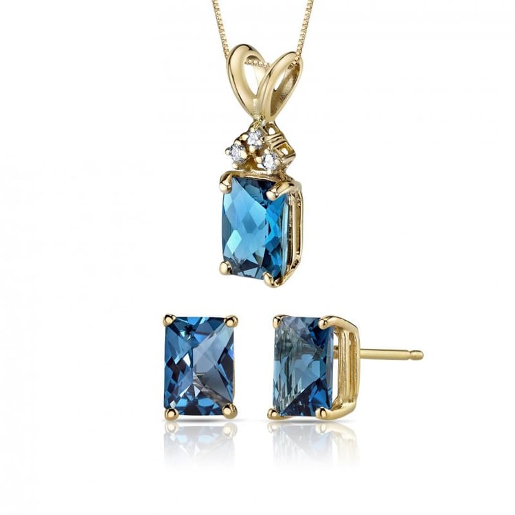 Zlatá kolekce šperků s emerald topazy Thaesia