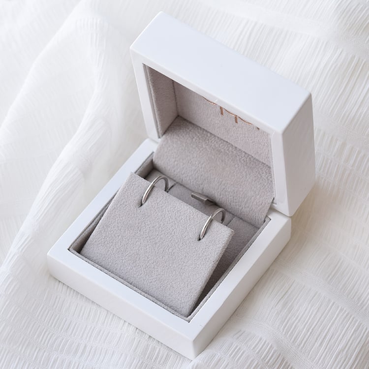 Náušnice kroužky z bílého zlata 67734