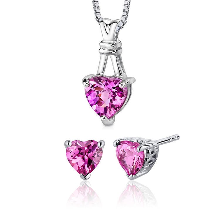 Stříbrná kolekce se safírovými srdíčky Eleonore