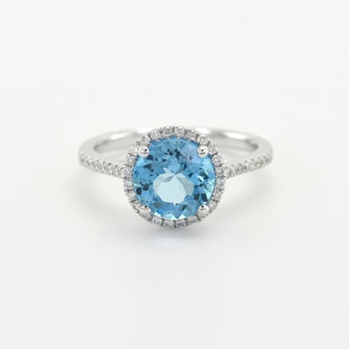 Zlatý prsten s 2.75ct topazem a diamanty Xana