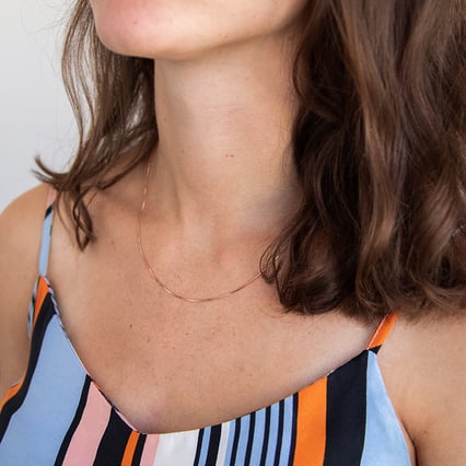 Venezia řetízek 45 cm z růžově pozlaceného stříbra