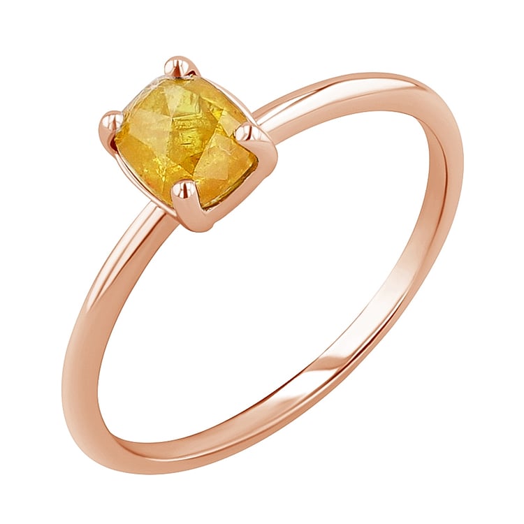 Zlatý prsten s cushion salt and pepper diamantem Reeva 126346