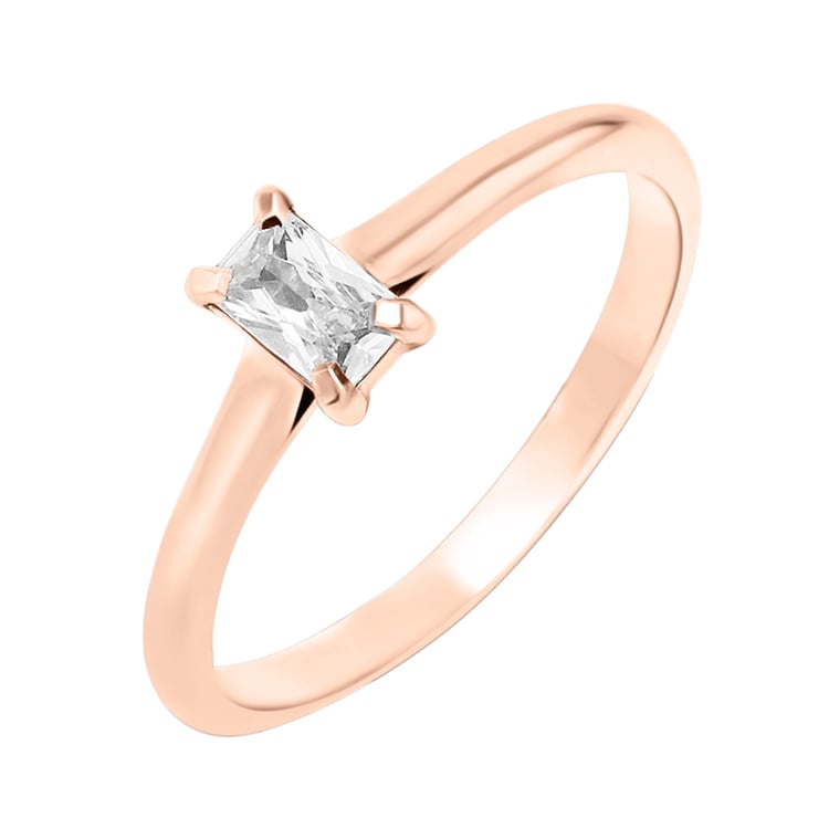 Zásnubní prsten s emerald lab-grown diamantem Bukka 144499