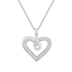 Srdíčko ze zlata s diamanty v přívěsku Savita