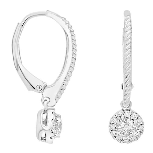 Stříbrné náušnice s lab-grown diamanty Mona