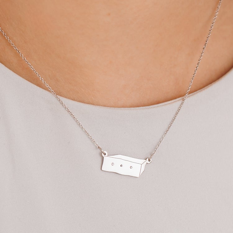 Stříbrný náhrdelník s krabicí Malý princ 157458