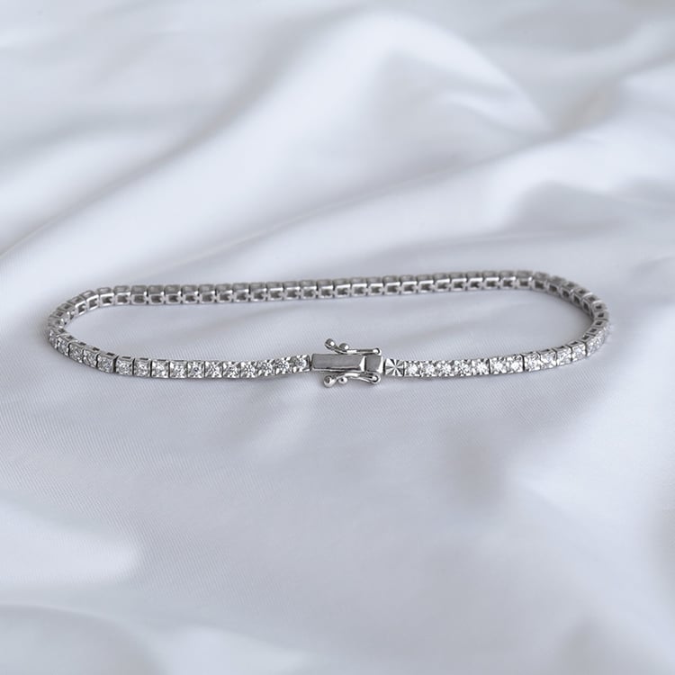 Elegantní stříbrný náramek s diamanty Laurel 107953