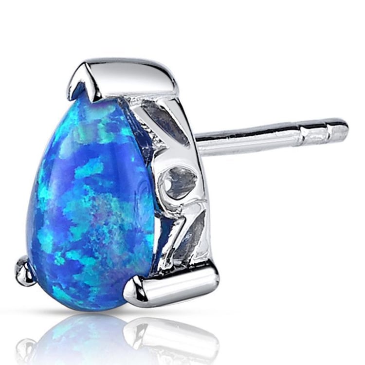 Modré opálové kapky ve stříbře 2553