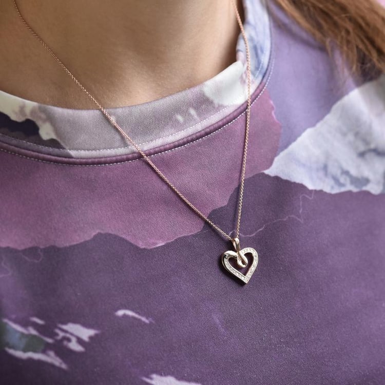 Srdíčko z růžového zlata 40424