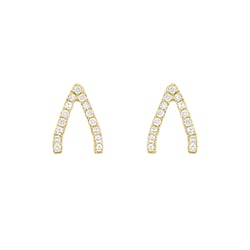 Minimalistické diamantové náušnice Wishbone