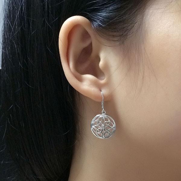 Visací stříbrné náušnice Edla 7527