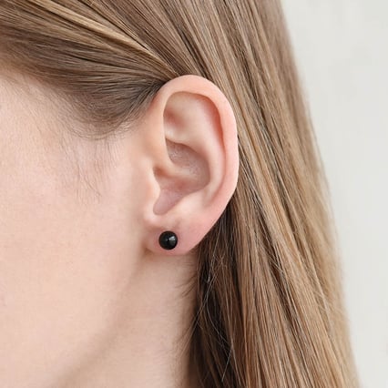 Náušnice s černými onyxy Bahia