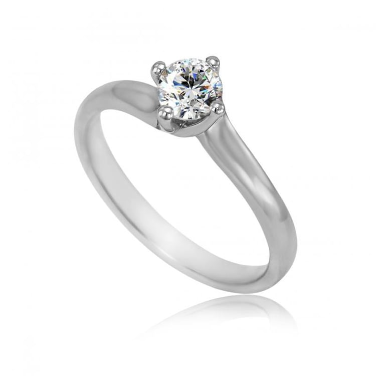 Platinový zásnubní prsten Eleora