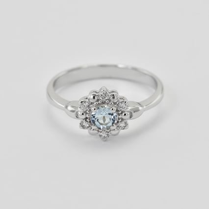 Zásnubní prsten s akvamarínem Dylah