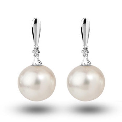 Zlaté perlové náušnice