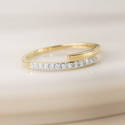 Zlatý prsten s diamanty Miley