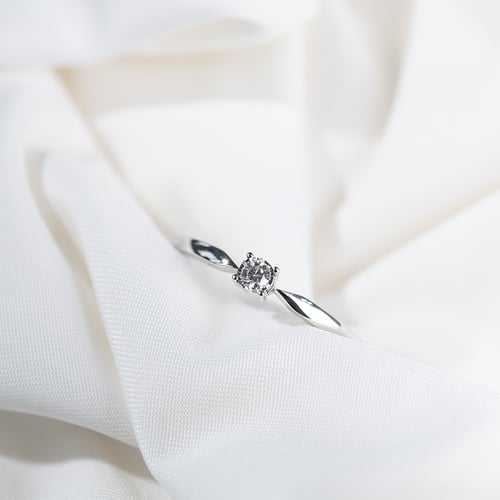 Stříbrný elegantní prsten s lab-grown diamantem Ximena