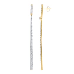 Luxusní visací náušnice ze zlata s přírodními diamanty Dilshad