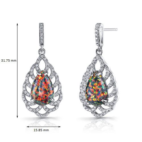 Náušnice s opály a zirkony Remey 8249