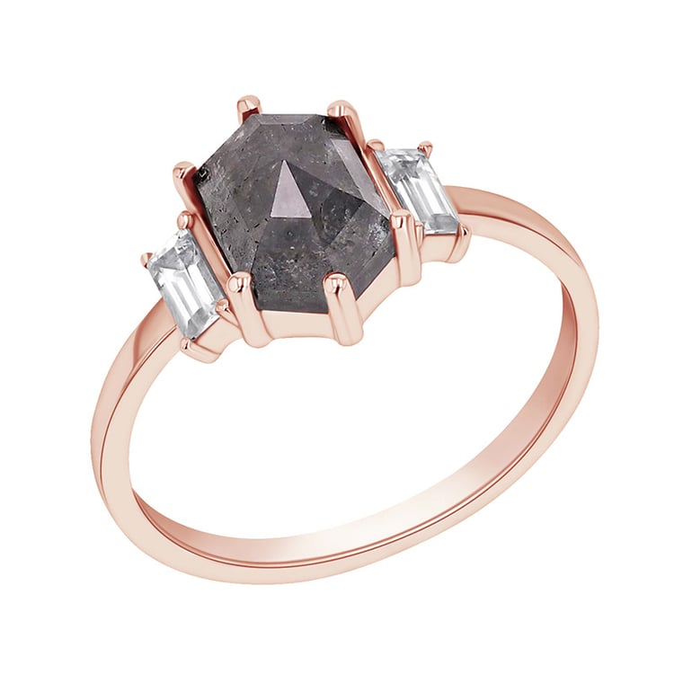 Prsten se salt and pepper diamantem a safíry Nadiia 101681