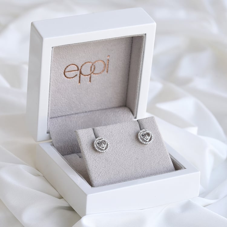 Diamantové náušnice z bílého zlata 85253