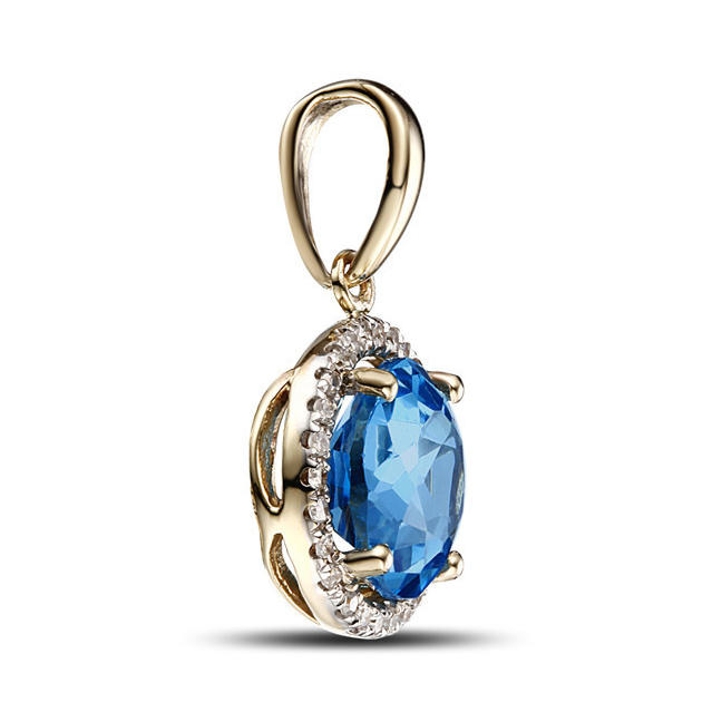 Topazový zlatý náhrdelník 5655