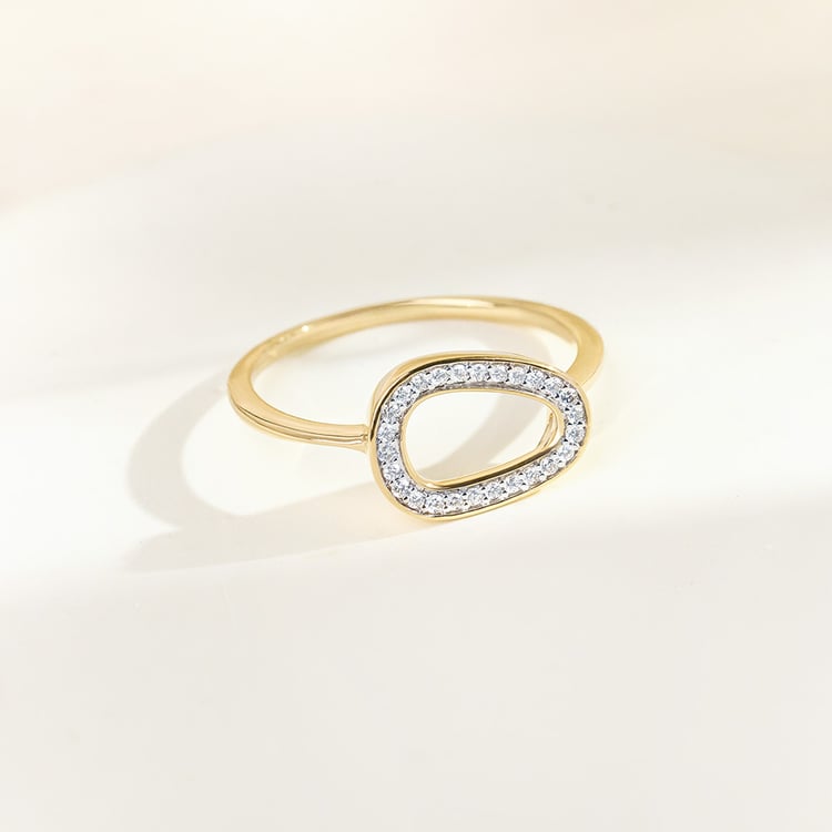 Zlatý prsten s lab-grown diamanty Terri 163511