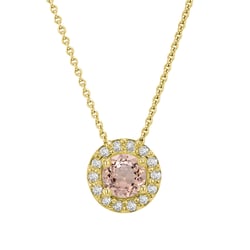 Halo přívěsek s morganitem a diamanty Vicky