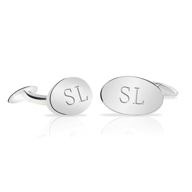 Platinové manžetové knoflíčky s gravírem 10970