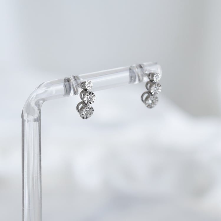 Minimalistické náušnice s diamanty 86024