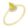 Zásnubní prsten s certifikovaným fancy yellow lab-grown diamantem Pallavi