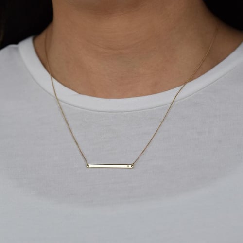 Jemný stříbrný náhrdelník s diamantem Dayna